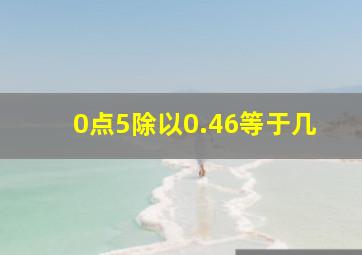 0点5除以0.46等于几