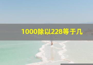 1000除以228等于几