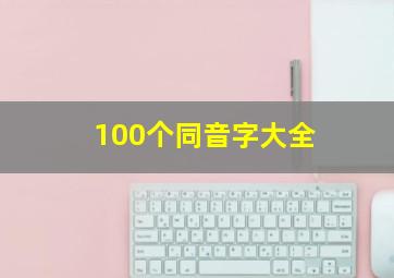 100个同音字大全