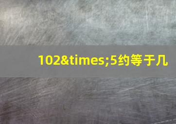 102×5约等于几