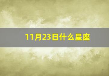 11月23日什么星座