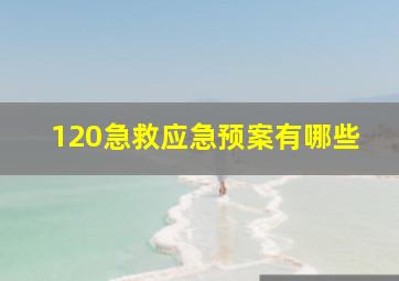 120急救应急预案有哪些