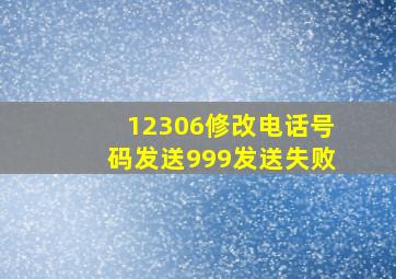 12306修改电话号码发送999发送失败