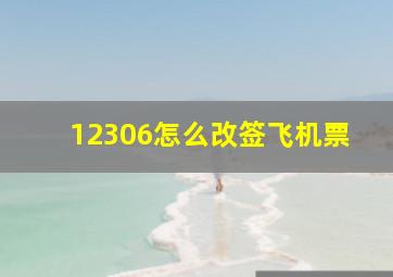 12306怎么改签飞机票