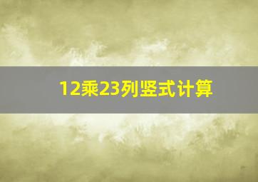 12乘23列竖式计算