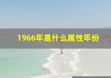 1966年是什么属性年份