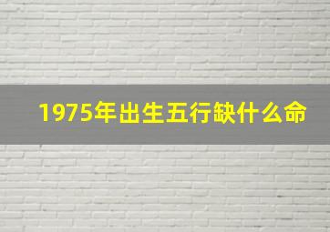 1975年出生五行缺什么命