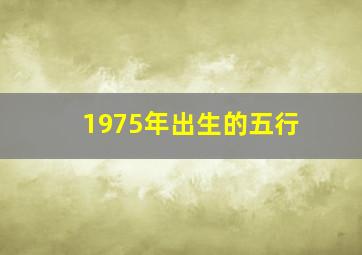 1975年出生的五行