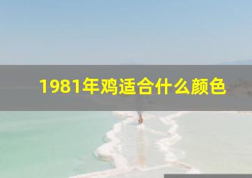 1981年鸡适合什么颜色