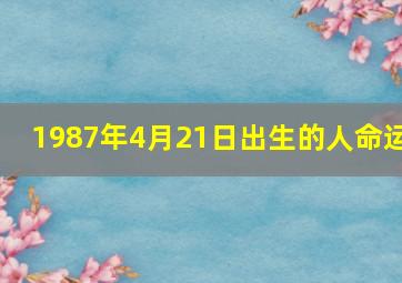 1987年4月21日出生的人命运