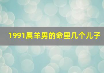 1991属羊男的命里几个儿子