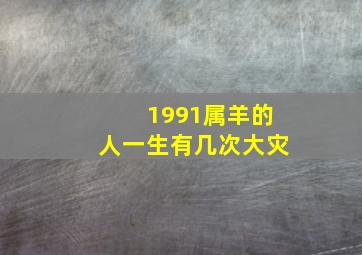 1991属羊的人一生有几次大灾