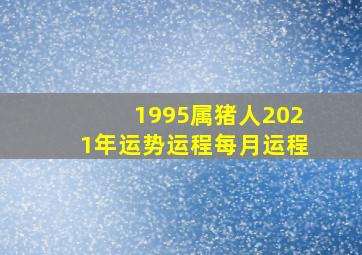 1995属猪人2021年运势运程每月运程