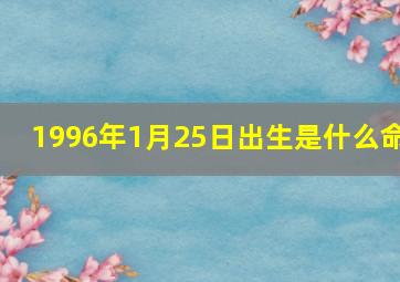 1996年1月25日出生是什么命