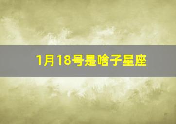 1月18号是啥子星座