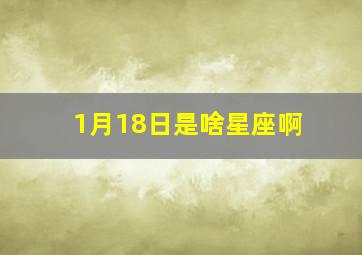 1月18日是啥星座啊