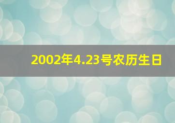 2002年4.23号农历生日