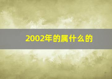 2002年的属什么的