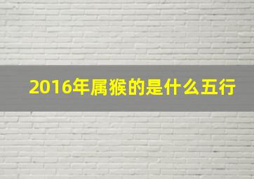 2016年属猴的是什么五行