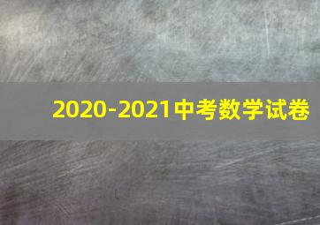 2020-2021中考数学试卷