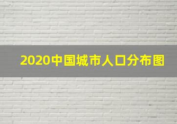 2020中国城市人口分布图