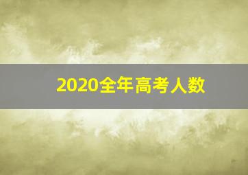 2020全年高考人数