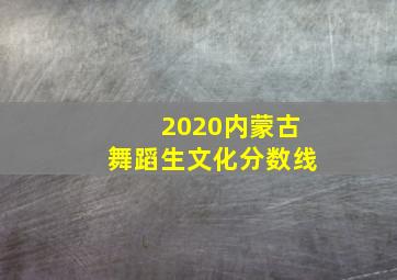 2020内蒙古舞蹈生文化分数线