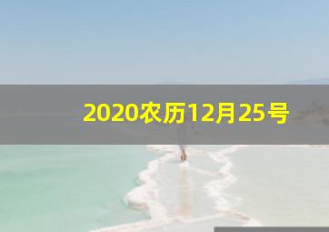 2020农历12月25号