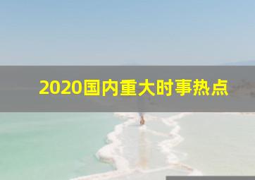 2020国内重大时事热点