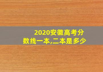 2020安徽高考分数线一本,二本是多少