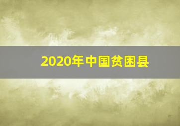 2020年中国贫困县