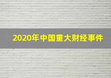 2020年中国重大财经事件