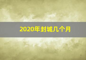 2020年封城几个月