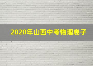 2020年山西中考物理卷子