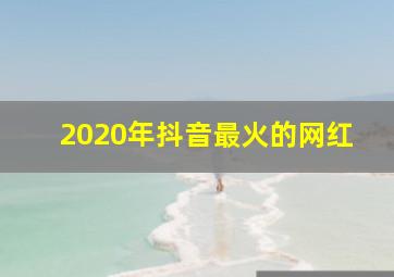 2020年抖音最火的网红