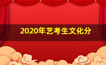 2020年艺考生文化分