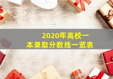 2020年高校一本录取分数线一览表