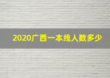 2020广西一本线人数多少