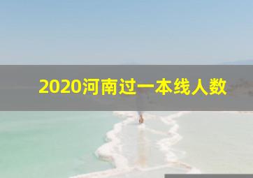 2020河南过一本线人数