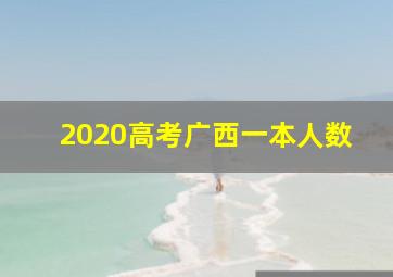 2020高考广西一本人数