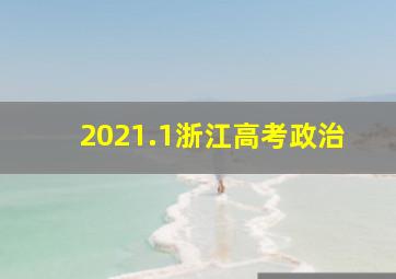 2021.1浙江高考政治