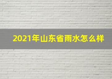 2021年山东省雨水怎么样