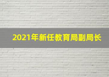 2021年新任教育局副局长