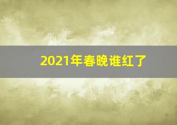 2021年春晚谁红了