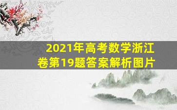 2021年高考数学浙江卷第19题答案解析图片