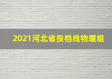 2021河北省投档线物理组