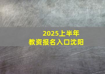 2025上半年教资报名入口沈阳