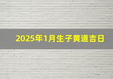 2025年1月生子黄道吉日