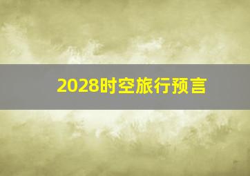 2028时空旅行预言