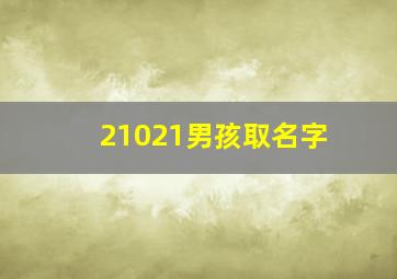 21021男孩取名字